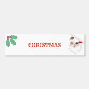 美しいクリスマスサンタクロース バンパーステッカー
