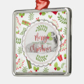 美しいクリスマススクリプトギフト写真 メタルオーナメント (左)
