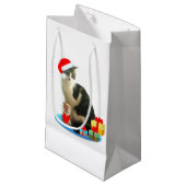 美しいクリスマスタブビー猫 スモールペーパーバッグ (正面アングル)
