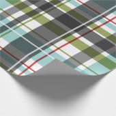 美しいクリスマスタータンチェック ラッピングペーパー (角)