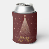 美しいクリスマスツリーのイラスト 缶クーラー (缶裏面)