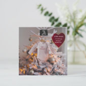 美しいクリスマスツリーの妊娠の発表 招待状 (スタンド正面)