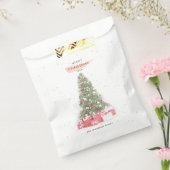 美しいクリスマスツリーウォーターカラーホリデーズアート フェイバーバッグ (封をした状態)