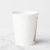 美しいクリスマスツリーウォーターカラーホリデーズアート 紙コップ (右)