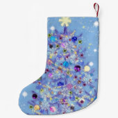 美しいクリスマスツリークリスマスストッキング スモールクリスマスストッキング (裏面)