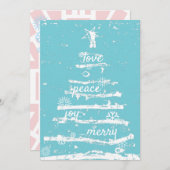 美しいクリスマスツリーホリデーカード シーズンカード (正面/裏面)