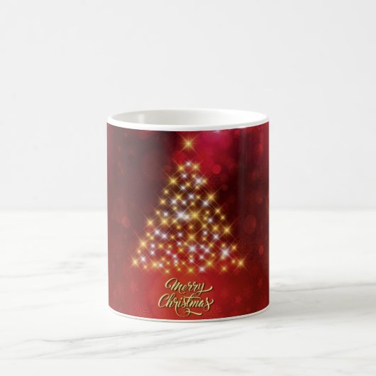 美しいクリスマスツリー コーヒーマグカップ (中央)