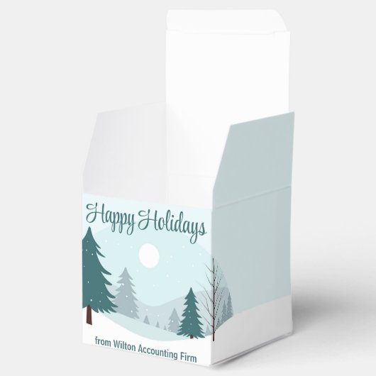 美しいクリスマスツリー ミニホリデーパーティー フェイバーボックス (オープン)