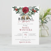 美しいクリスマステーマウェディングシャワー 招待状 (スタンド正面)