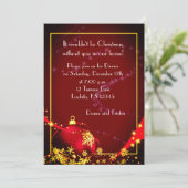 美しいクリスマスディナーパーティの招待状 招待状 (スタンド正面)