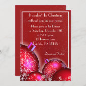 美しいクリスマスディナーパーティの招待状 招待状 (正面/裏面)