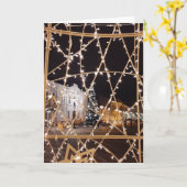 美しいクリスマスデザイン空白のカード カード (黄色い花)