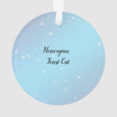 美しいクリスマスノルウェーフォレストキャットホリーチェ オーナメント (裏面)