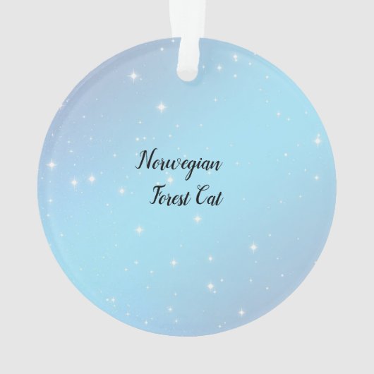 美しいクリスマスノルウェーフォレストキャットホリーチェ オーナメント (裏面)