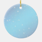 美しいクリスマスノルウェーフォレストキャットホリー セラミックオーナメント (裏面)