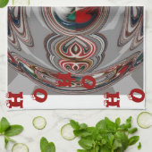 美しいクリスマスハートのホリデーシーズンカラー キッチンタオル (折り畳み)