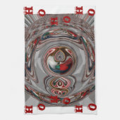 美しいクリスマスハートのホリデーシーズンカラー キッチンタオル (縦)