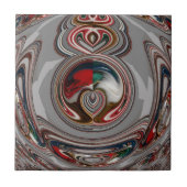 美しいクリスマスハートのホリデーシーズンカラー タイル (正面)