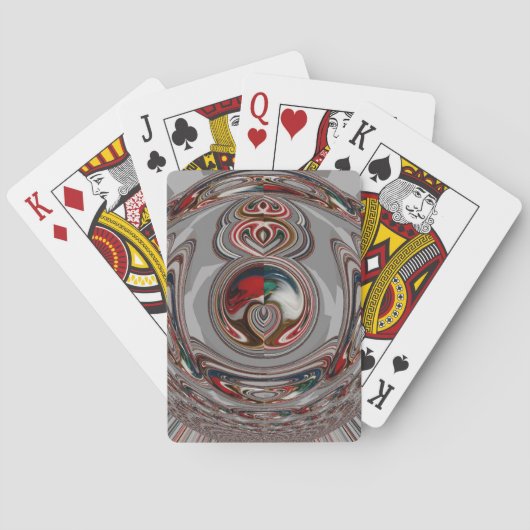 美しいクリスマスハートのホリデーシーズンカラー トランプ (裏面)