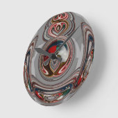 美しいクリスマスハートのホリデーシーズンカラー ラウンド壁時計 (傾斜)