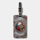 美しいクリスマスハートのホリデーシーズンカラー ラゲッジタグ (正面縦)