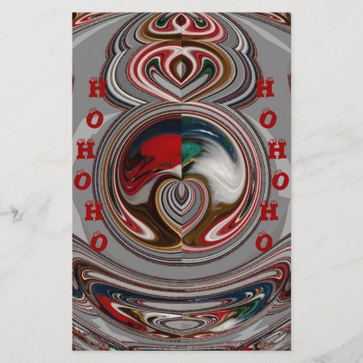 美しいクリスマスハートのホリデーシーズンカラー 便箋 (正面)