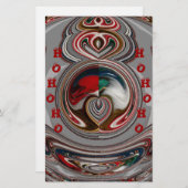 美しいクリスマスハートのホリデーシーズンカラー 便箋 (正面/裏面)