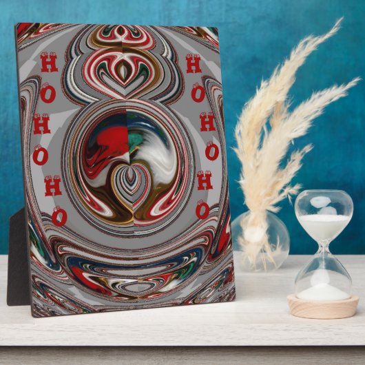 美しいクリスマスハートのホリデーシーズンカラーA フォトプラーク (側面)