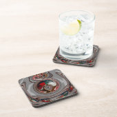 美しいクリスマスハートホリデーシーズンカラー コースター (右側)