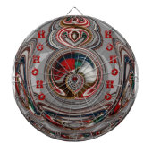 美しいクリスマスハートホリデーシーズンカラー ダーツボード (正面)