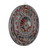 美しいクリスマスハートホリデーシーズンカラー ダーツボード (正面左)