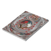 美しいクリスマスハートホリデーシーズンカラー ノートパッド (回転)