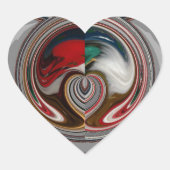 美しいクリスマスハートホリデーシーズンカラー ハートシール (正面)