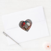 美しいクリスマスハートホリデーシーズンカラー ハートシール (封筒)