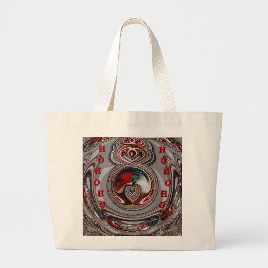 美しいクリスマスハートホリデーシーズンカラー ラージトートバッグ (正面)