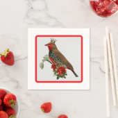 美しいクリスマスバードパーティーナプキン スタンダードカクテルナプキン (インサイチュ)