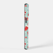 美しいクリスマスパターンのキャンディ iPhone 15ケース (右側面)