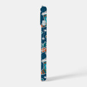 美しいクリスマスパターンのサンタのキャンディ iPhone 15ケース (左側面)