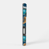 美しいクリスマスパターンのサンタのキャンディ iPhone 16ケース (右側面)