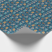 美しいクリスマスパターンサンタキャンディ ラッピングペーパー (角)