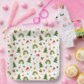 美しいクリスマスパターン ペーパープレート (パーティー)