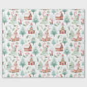 美しいクリスマスビレッジ ラッピングペーパー (フラット)