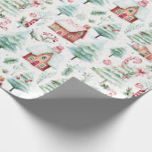 美しいクリスマスビレッジ ラッピングペーパー (角)