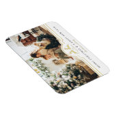 美しいクリスマスフレパーソナライズされたーム写真ホリド マグネット (右側)