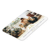 美しいクリスマスフレパーソナライズされたーム写真ホリド マグネット (左側)