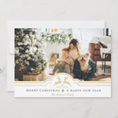 美しいクリスマスフレームパーソナライズされた写真 シーズンカード (正面)