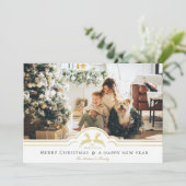 美しいクリスマスフレームパーソナライズされた写真 シーズンカード (スタンド正面)