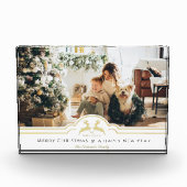 美しいクリスマスフレームパーソナライズされた写真 フォトブロック (正面)