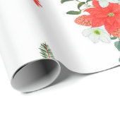 美しいクリスマスフローラルパターンラッピング紙 ラッピングペーパー (ロールコーナー)