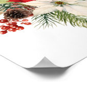 美しいクリスマスフローラ花束 ポスター (角)